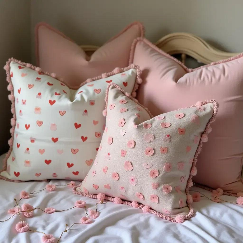 a photo of throw pillows enhancing a whimsical fairy-tale decor