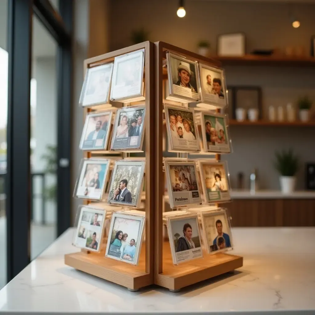 a photo of a rotating display stand showcasing favorite memories