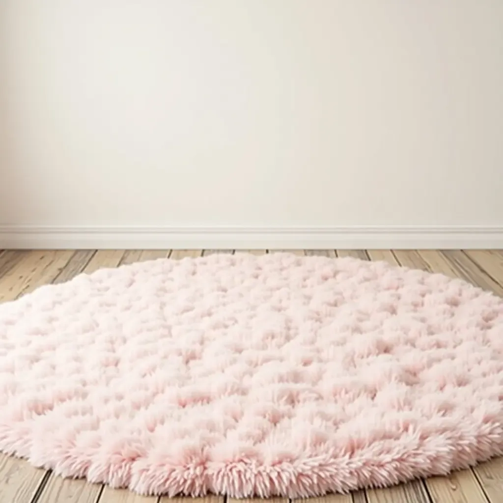 a photo of a soft, pastel-colored rug with a dreamy look