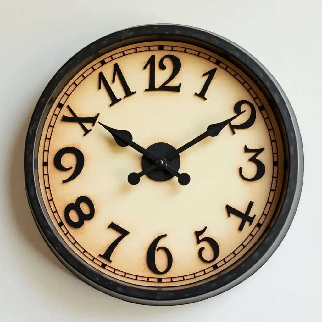 a photo of a vintage-inspired wall clock as art