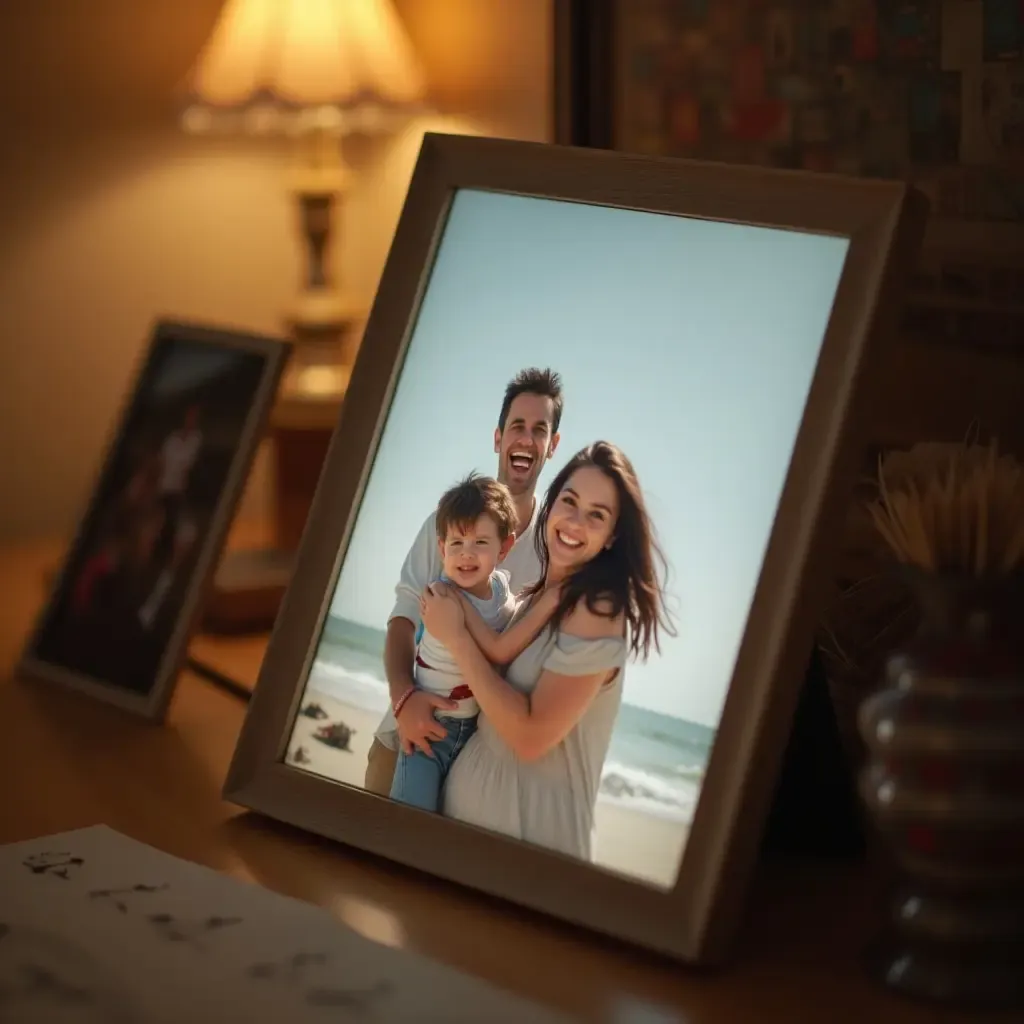 a photo of a digital photo frame cycling through cherished memories