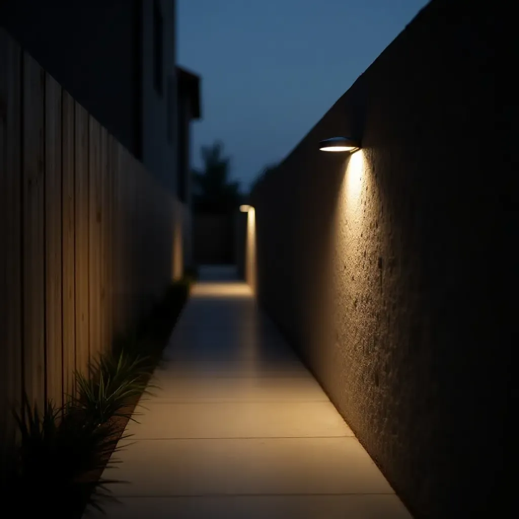 a photo of a corridor with solar-powered outdoor lights