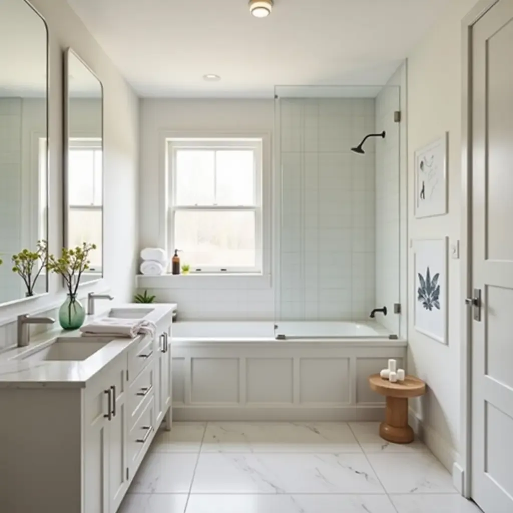 a photo of a small bathroom with a dual-purpose laundry and bathroom area