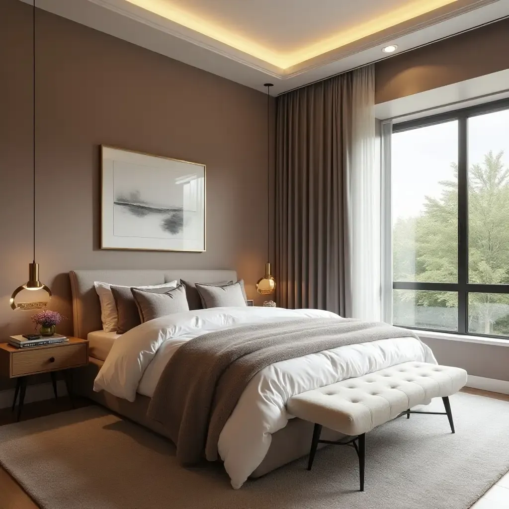 a photo of a luxury teen bedroom with plush bedding and elegant accents