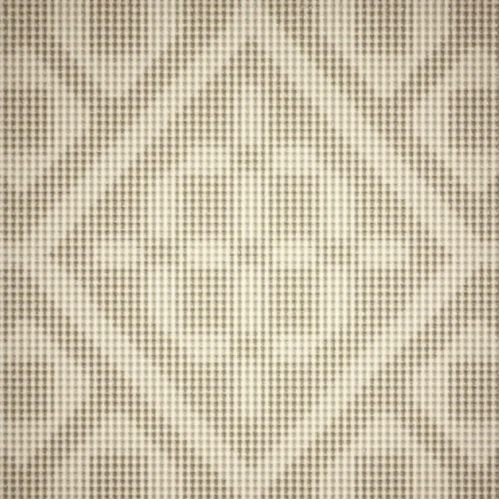 a photo of a large area rug with geometric patterns in muted tones