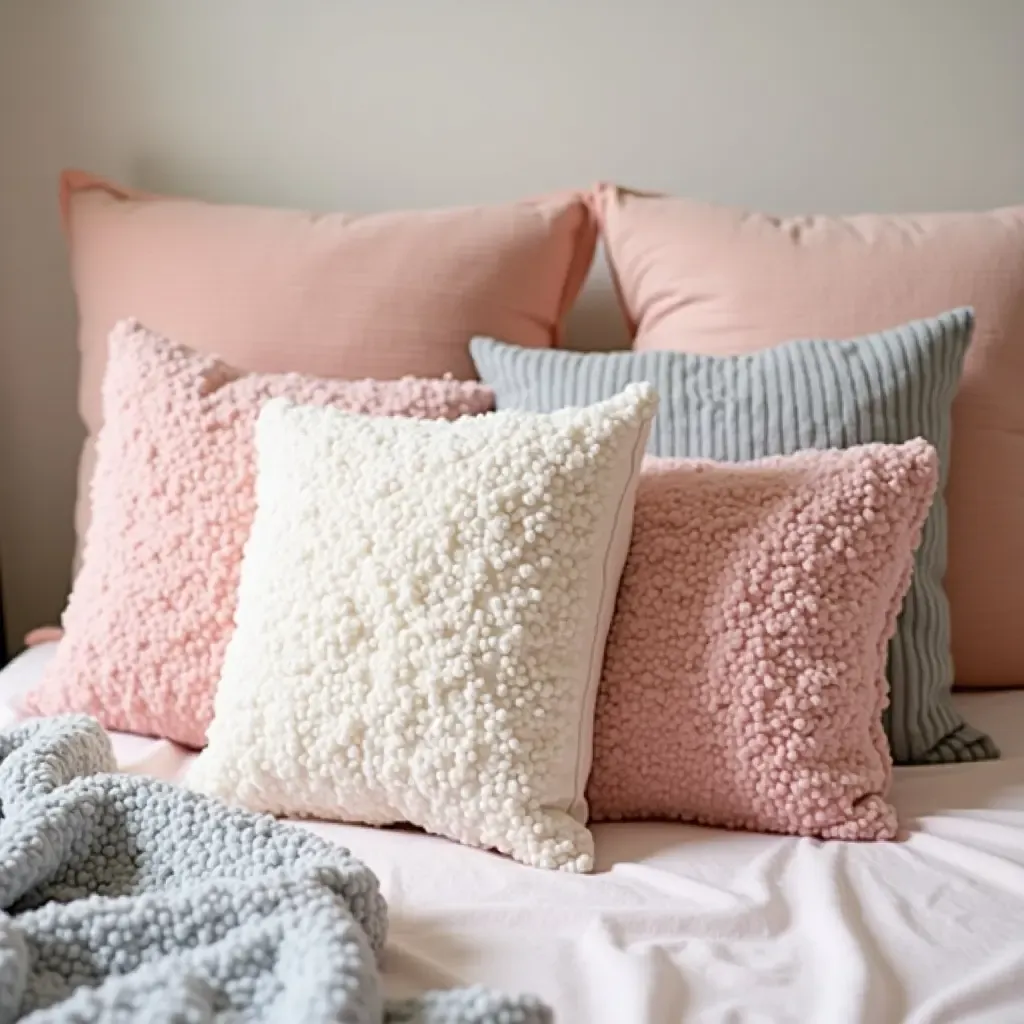 a photo of throw pillows creating a fun sleepover atmosphere