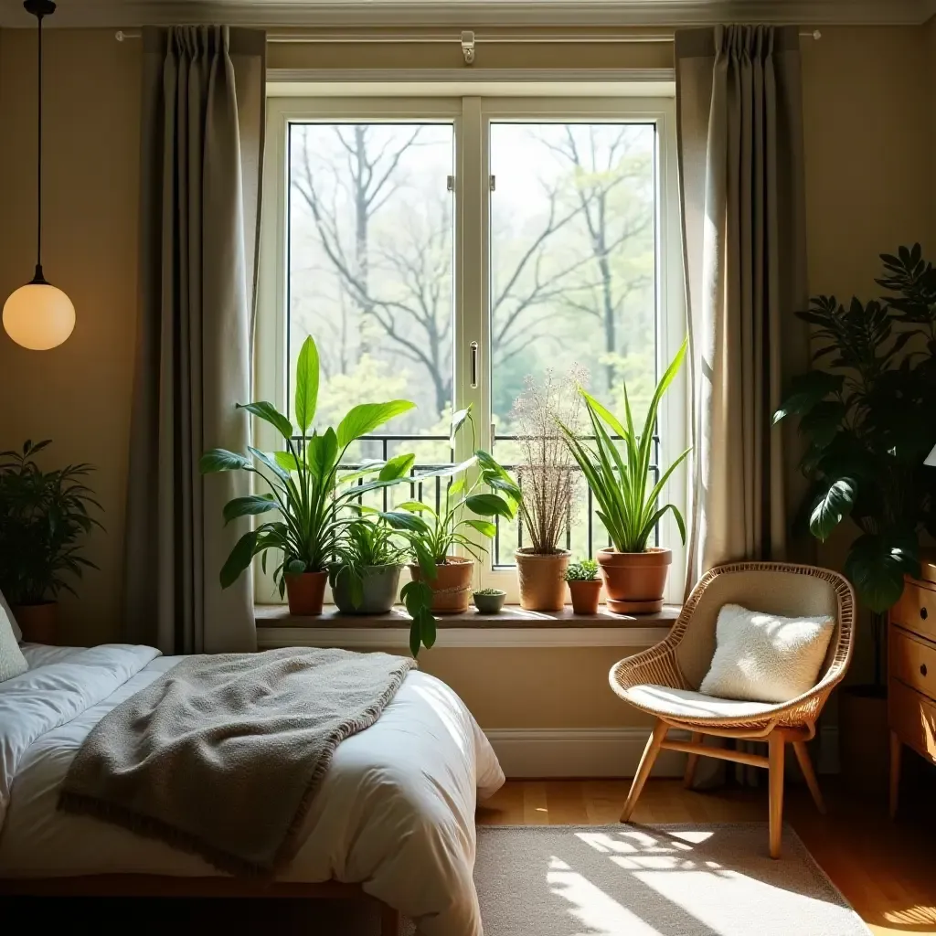 a photo of a plant-filled balcony in a teen&#x27;s bedroom