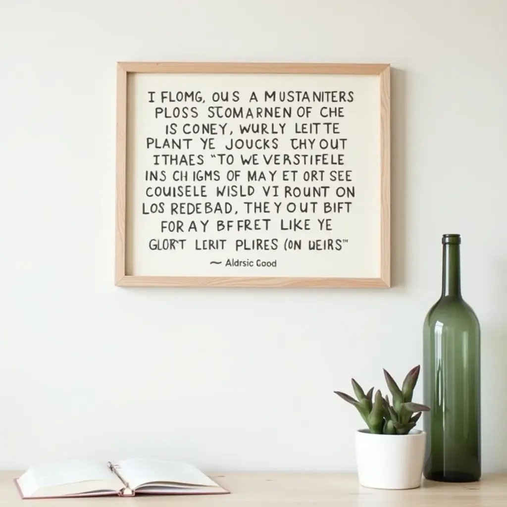 a photo of DIY wall art featuring famous literary quotes