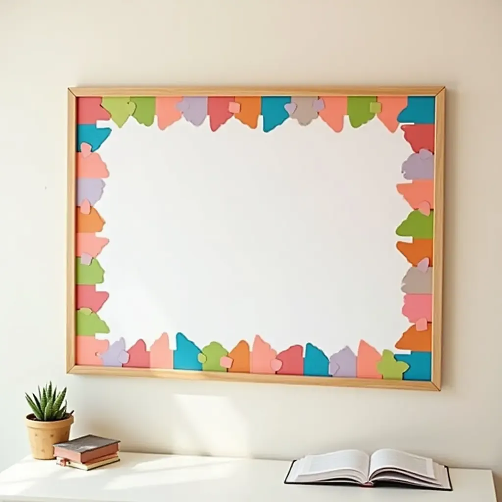 a photo of a colorful DIY bulletin board for important notes