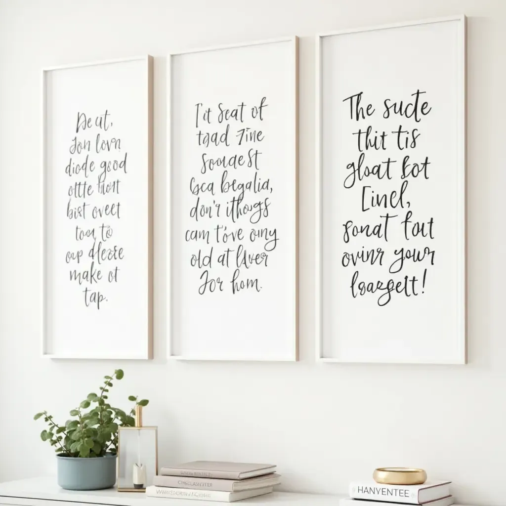 a photo of a series of inspirational quote prints