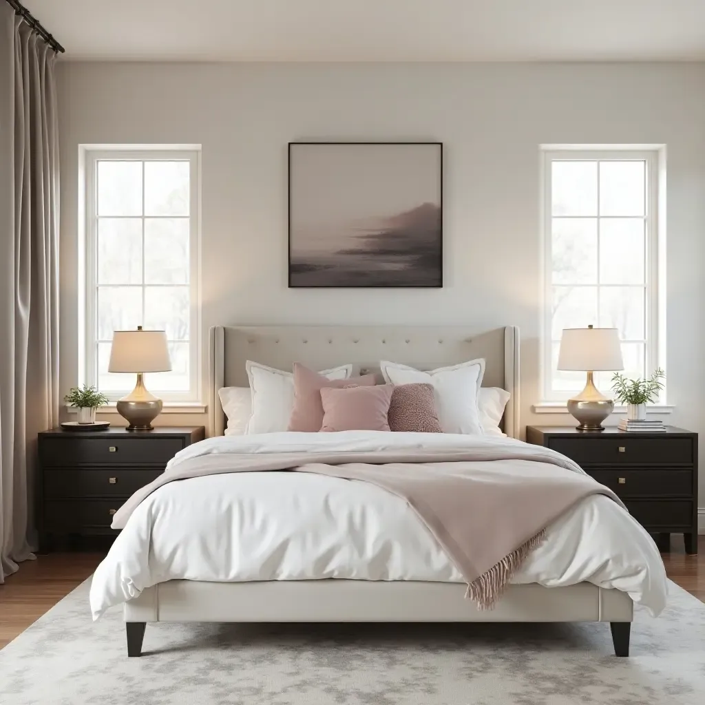 a photo of a modern teen bedroom with throw pillows enhancing the aesthetic