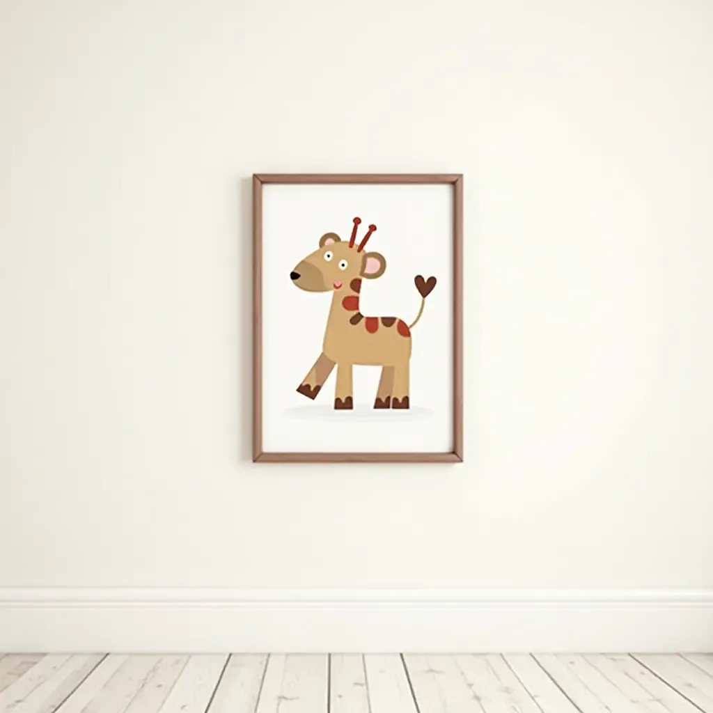 a photo of a cute animal alphabet poster for nursery walls