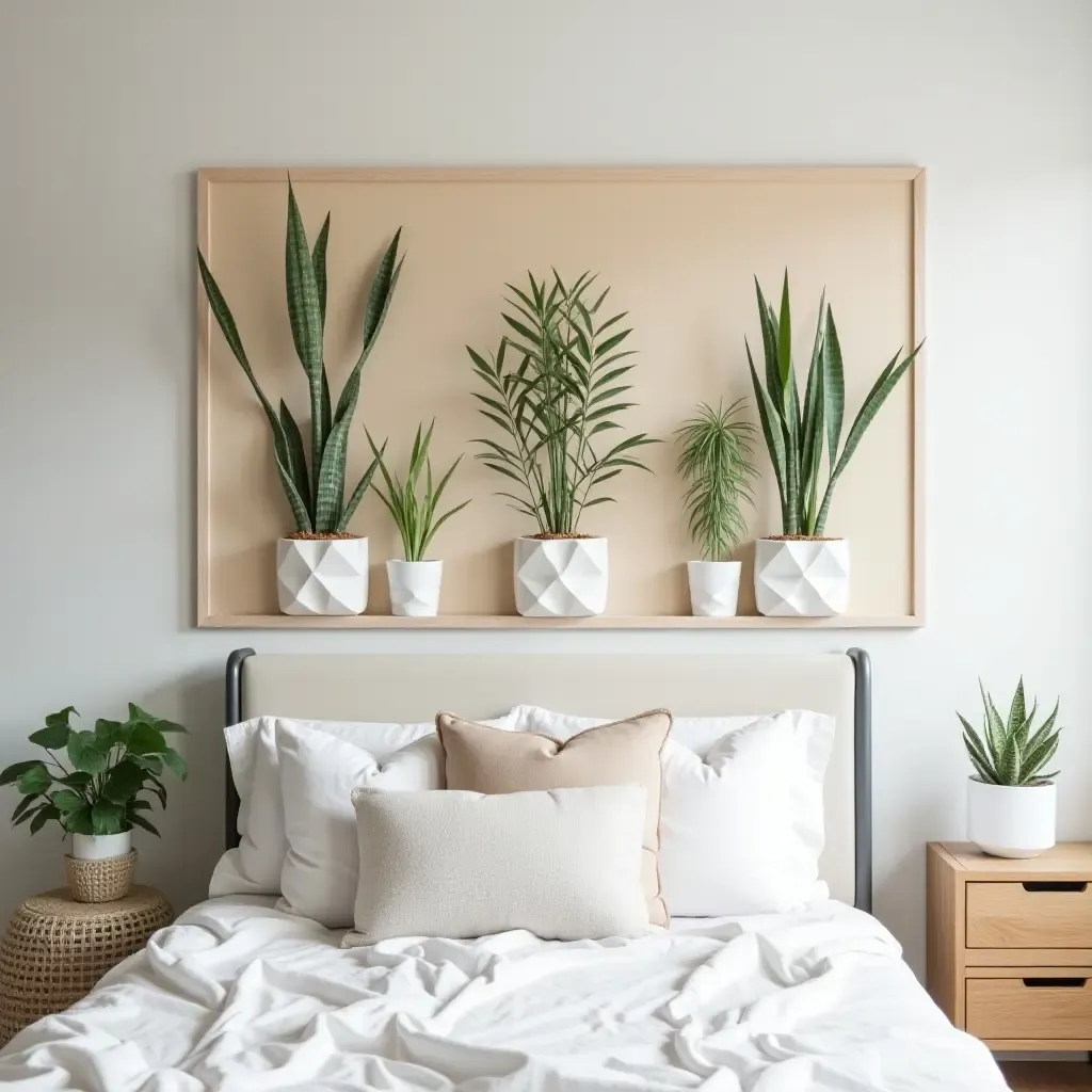 a photo of a plant-themed bulletin board in a bedroom