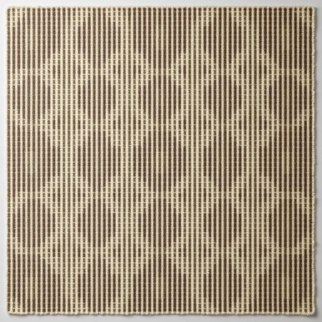 a photo of a stylish rug with geometric patterns