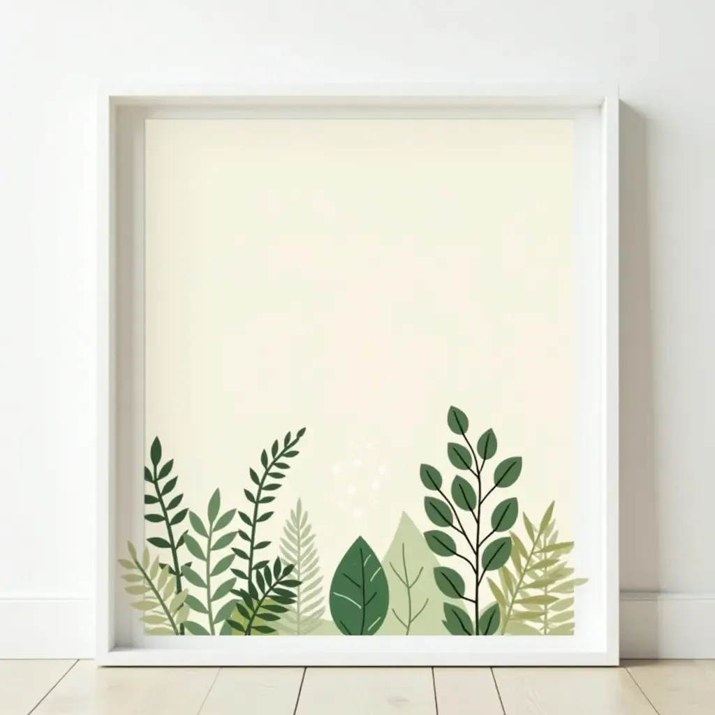 a photo of a playful plant-themed wall art