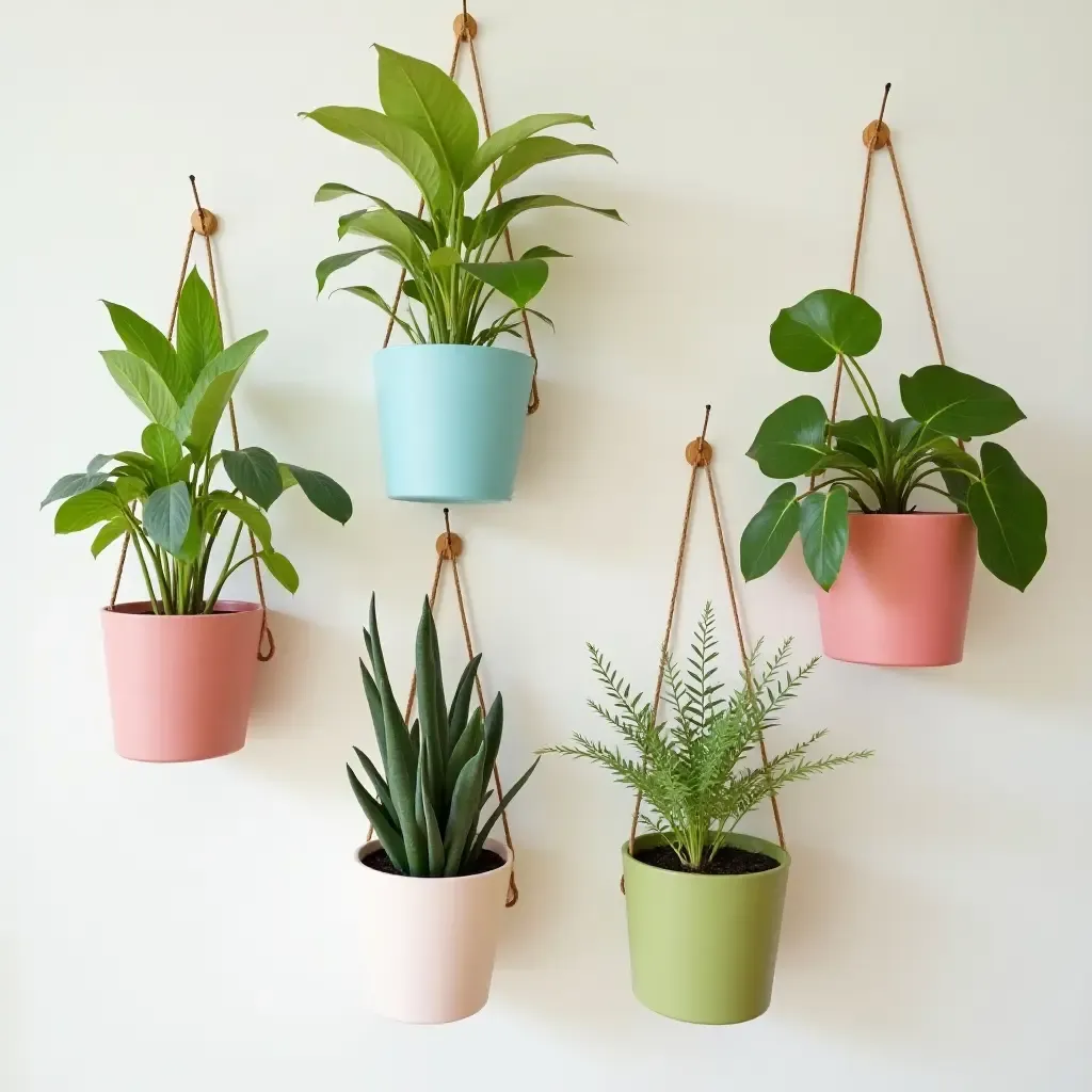 a photo of wall-mounted planters in a playful design