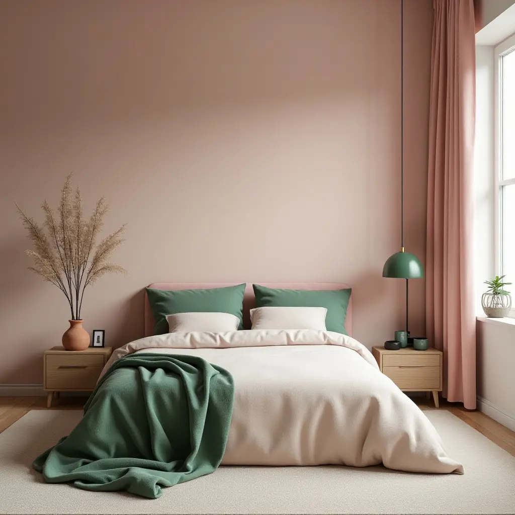 17 Dusty Pink and Green Bedroom Ideas