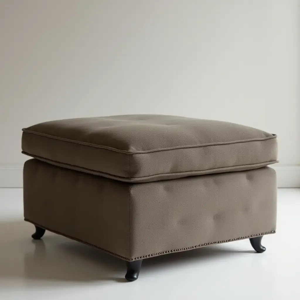 a photo of a stylish ottoman that doubles as storage