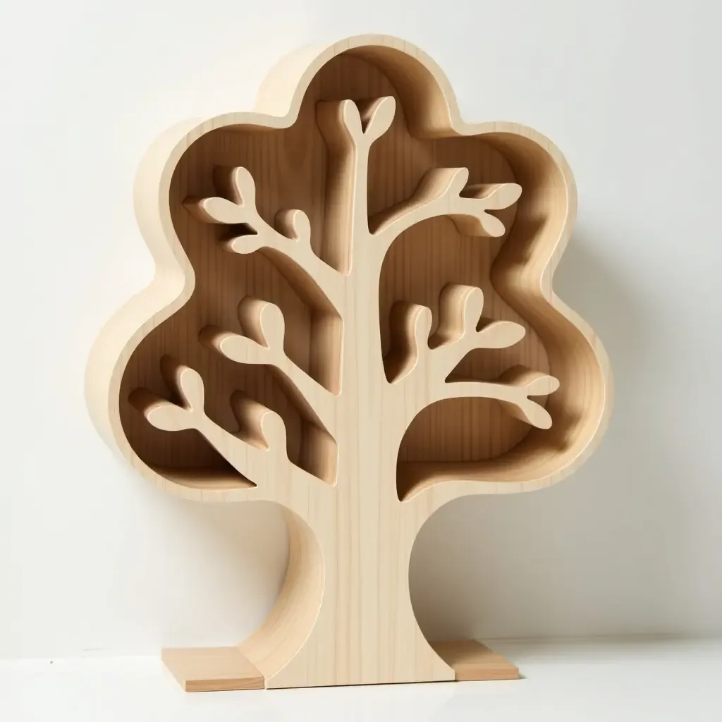 a photo of a whimsical toy organizer shaped like a tree