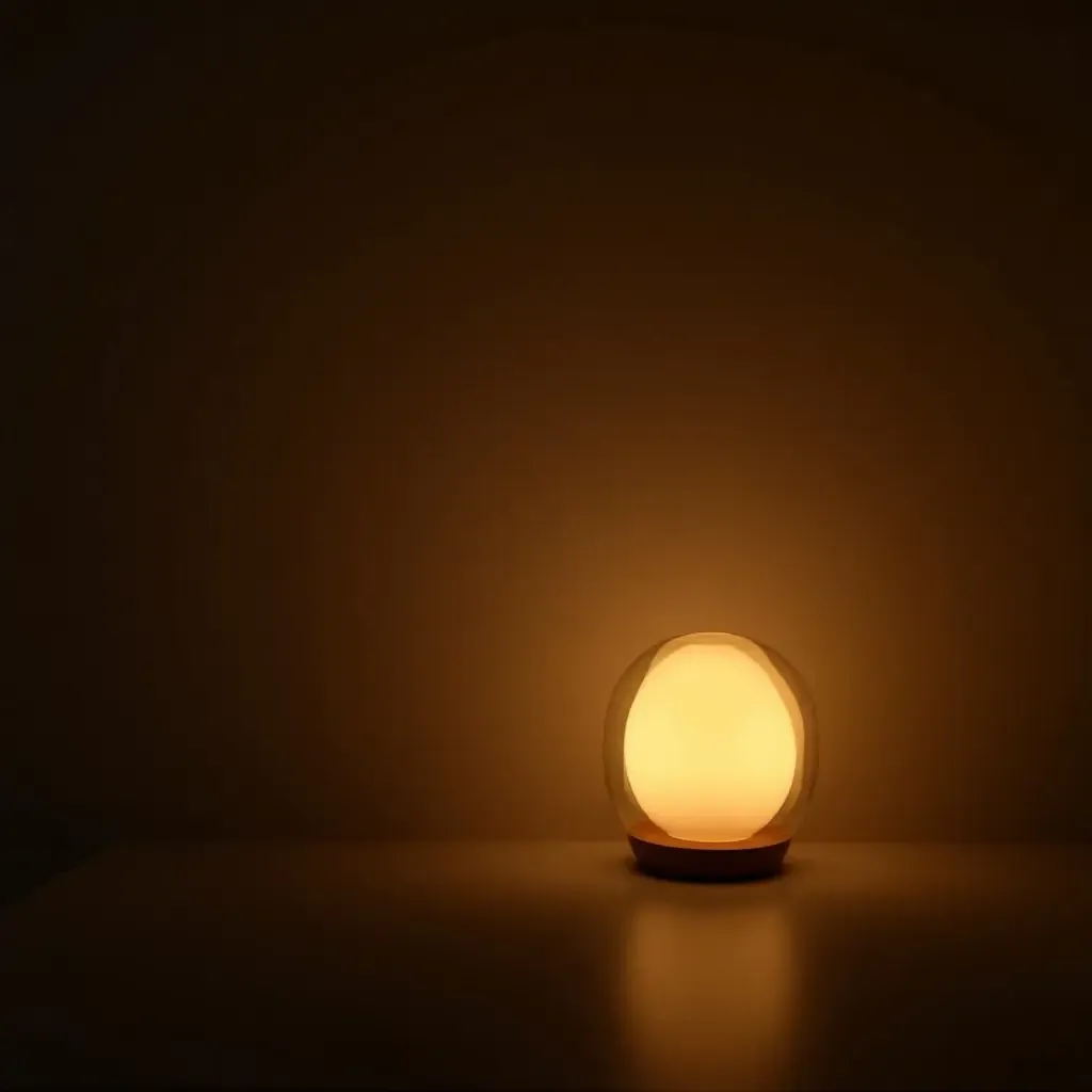 a photo of soft, ambient lighting from decorative lamps