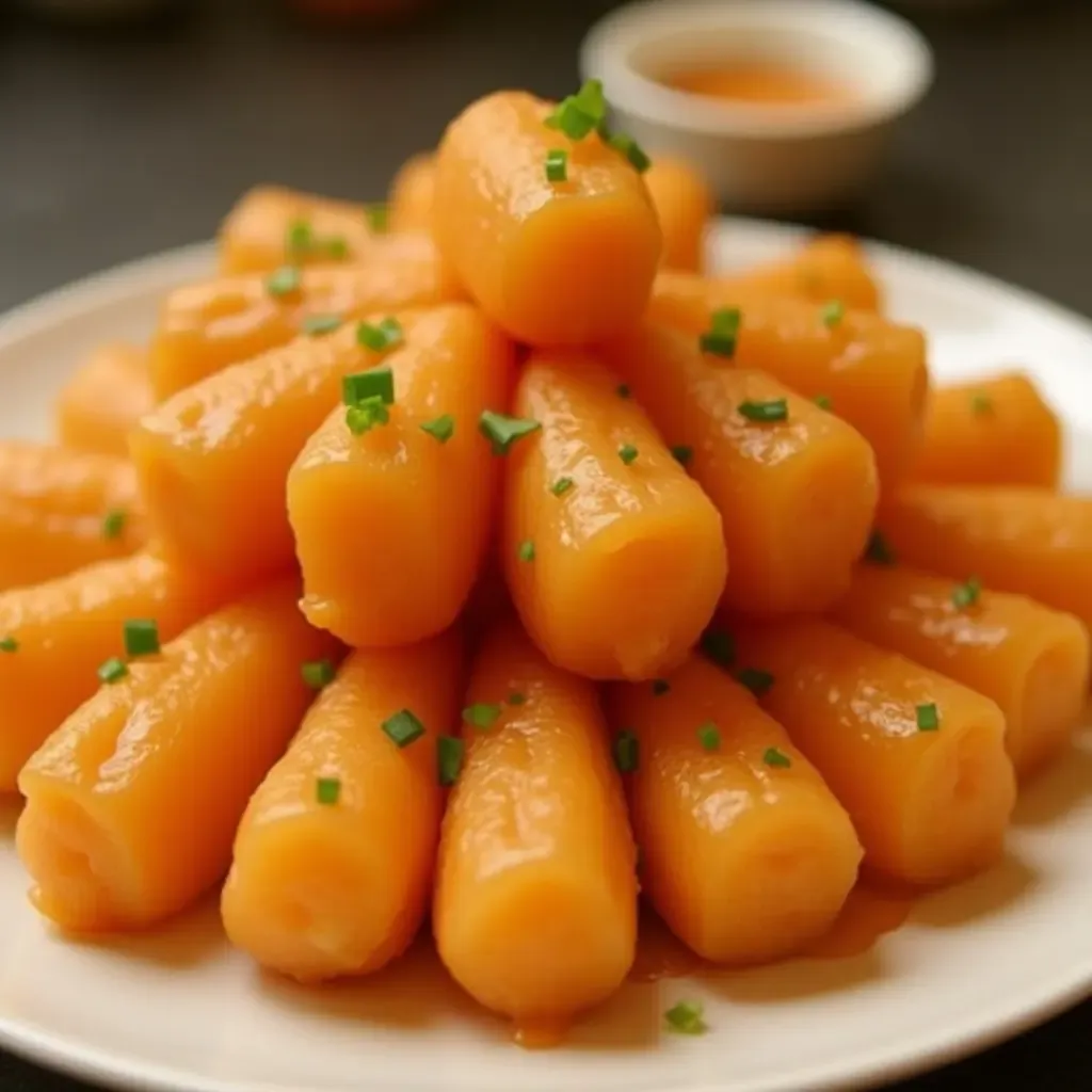 a photo of a platter of soft, melt-in-mouth Balushahi glazed with sugar syrup.