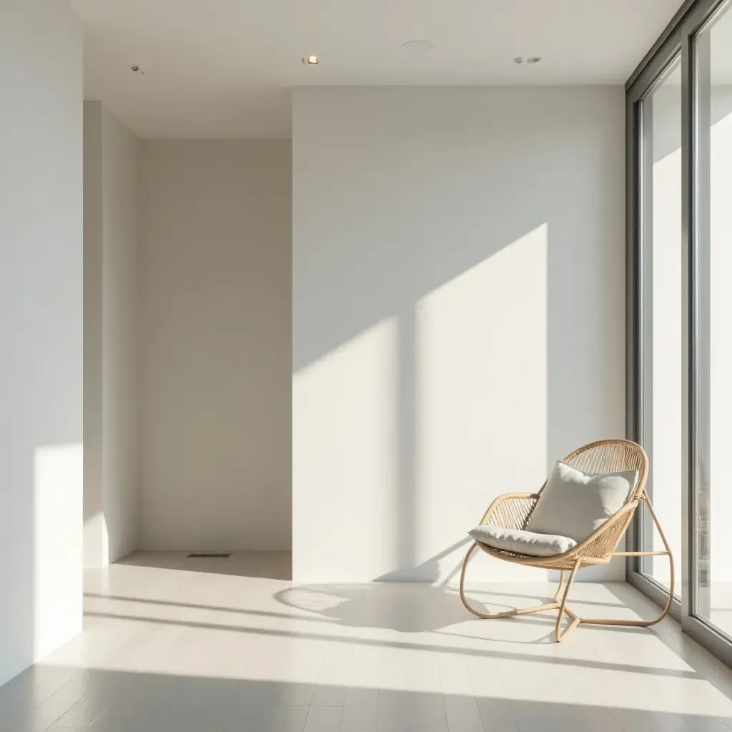 a photo of a minimalist space with a focus on clean lines and functional design