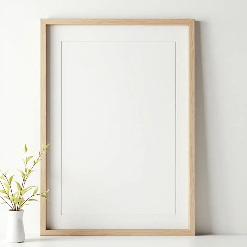 a photo of minimalist framed art with vibrant boho-inspired prints