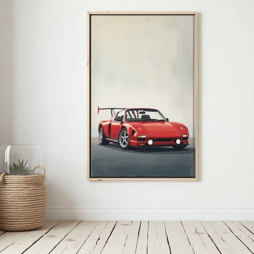 a photo of a sports car wall art for little car enthusiasts