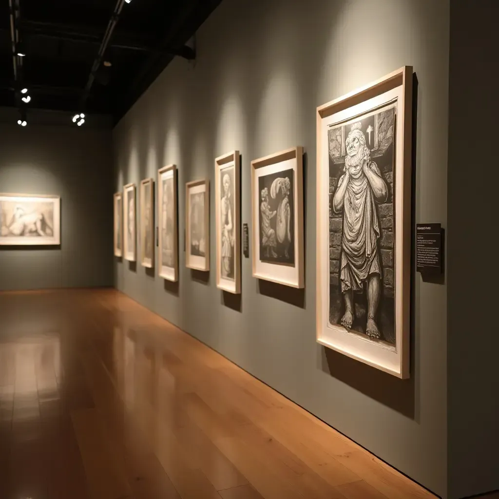 a photo of a gallery wall with a focus on storytelling through images