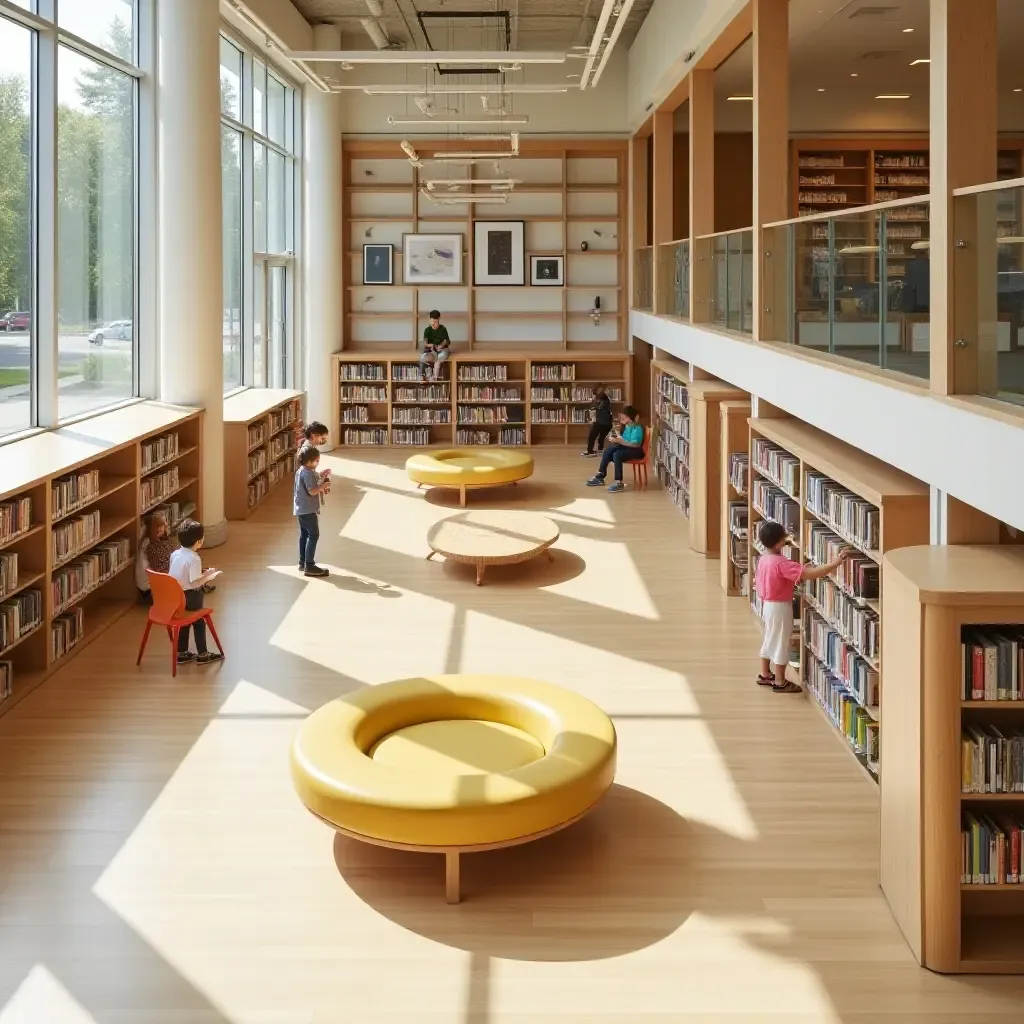 a photo of a library layout that promotes accessibility and inclusivity