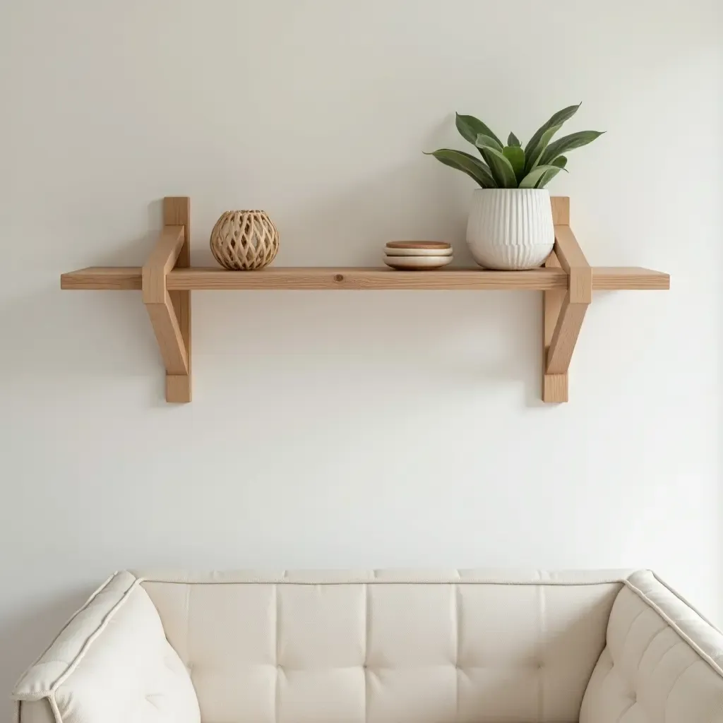 a photo of a nursery featuring a decorative wall shelf for essentials