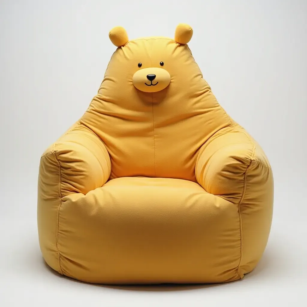 a photo of a charming, oversized bean bag chair