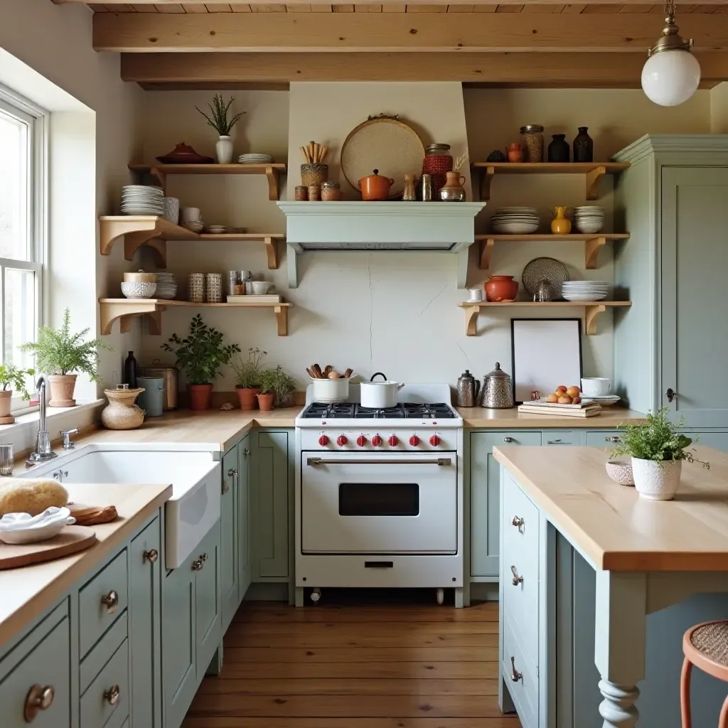 a photo of a kitchen featuring a collection of vintage cookbooks and decor