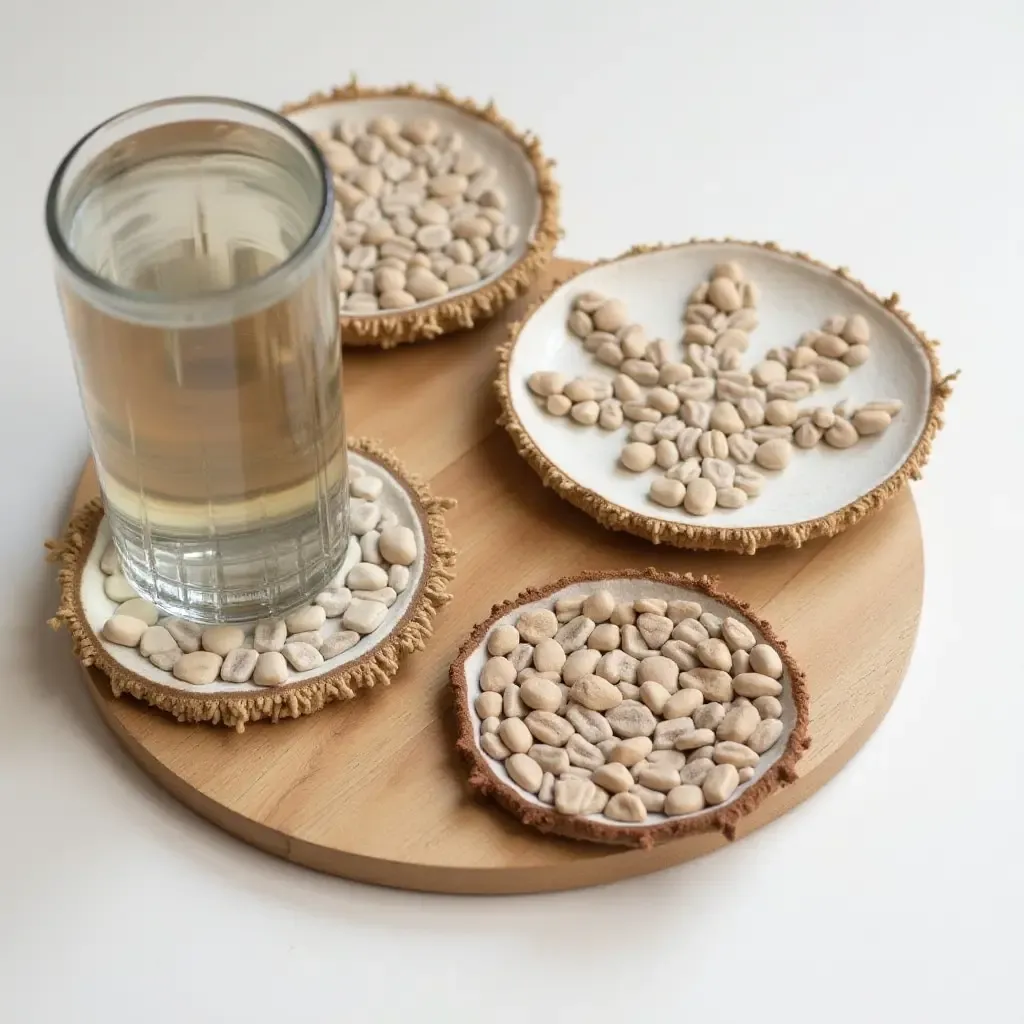 a photo of handmade coasters made from natural materials