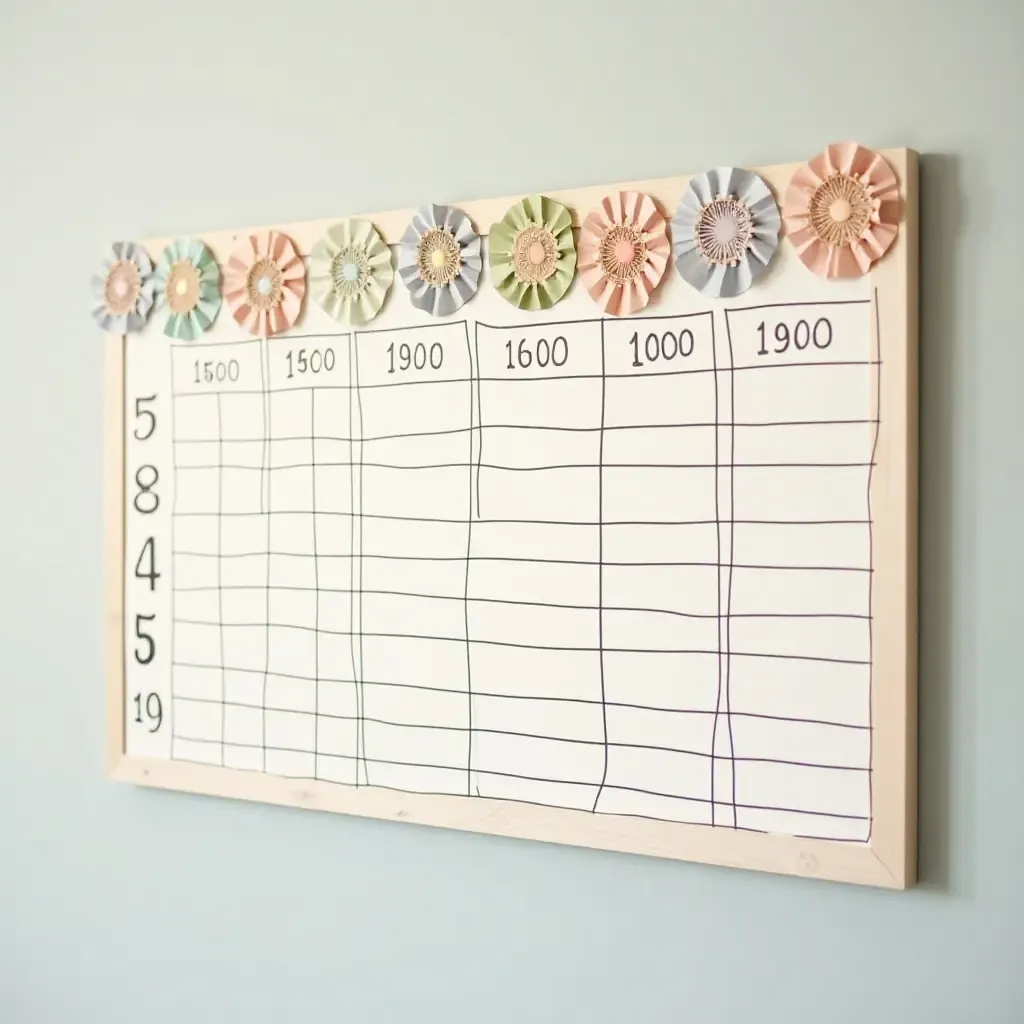 a photo of a DIY reading log wall chart