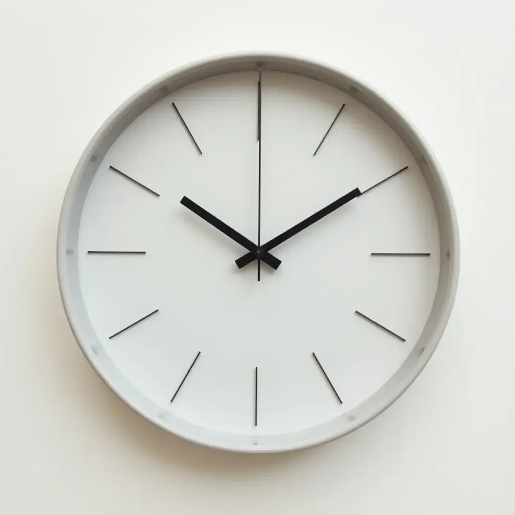 a photo of a minimalist wall clock with a modern design