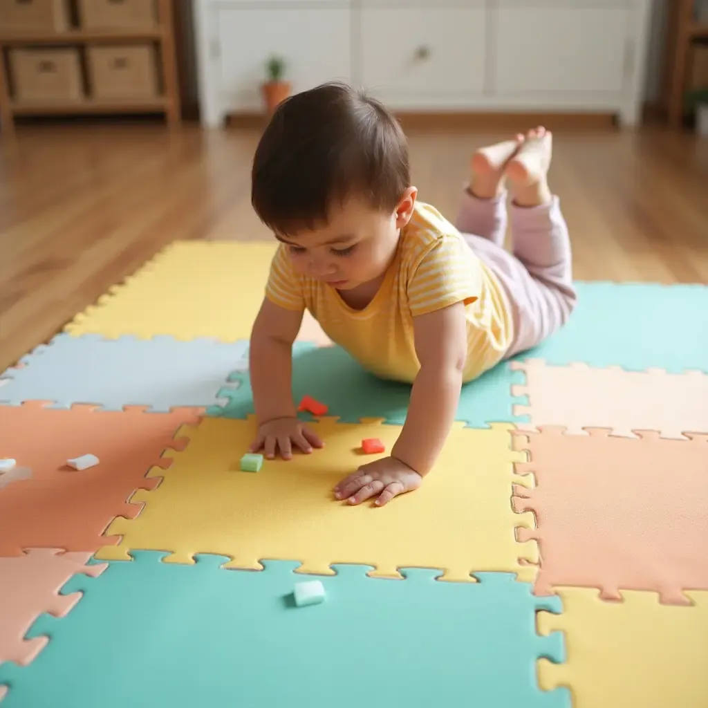 a photo of a colorful, interactive play mat for kids