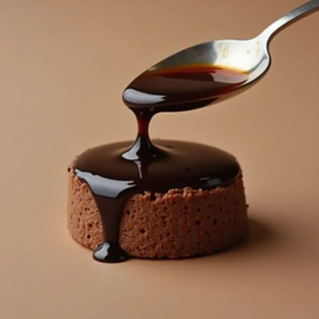 a photo of soy sauce added to a chocolate dessert for a unique flavor