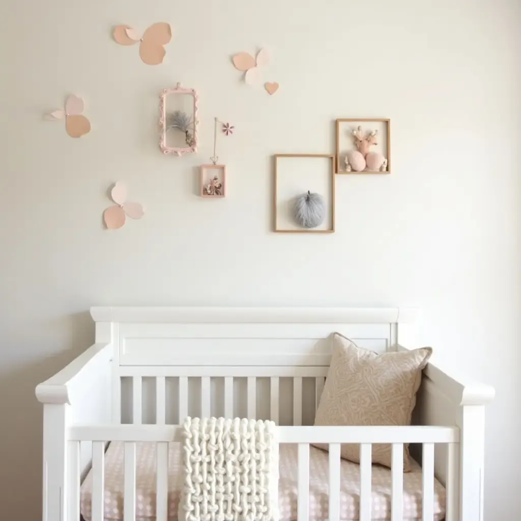 a photo of a nursery adorned with whimsical decor and elegant touches