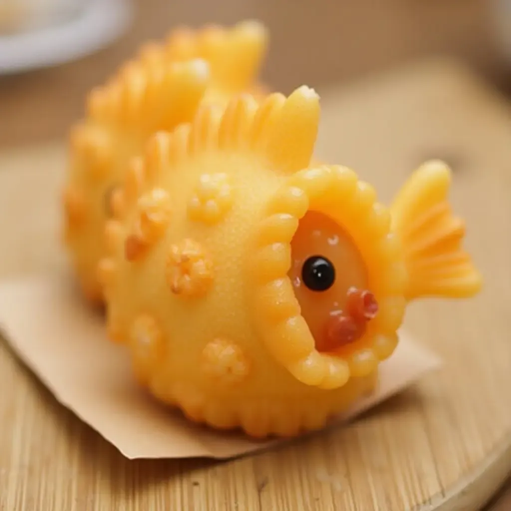 a photo of Korean bungeoppang fish-shaped pastries filled with sweet red bean paste.