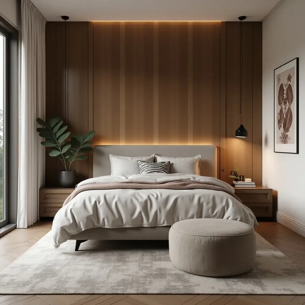 a photo of a shared bedroom with a harmonious blend of textures and colors