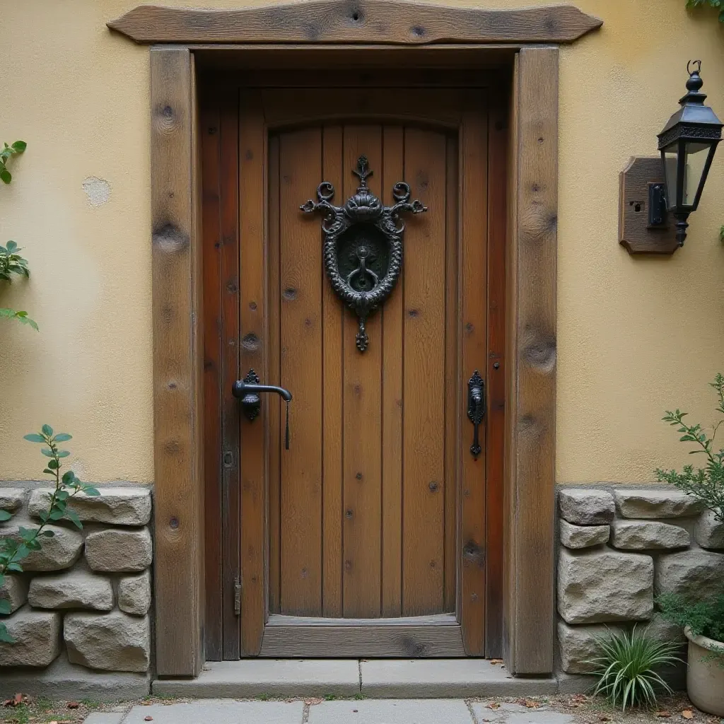 a photo of a whimsical door with a unique handle