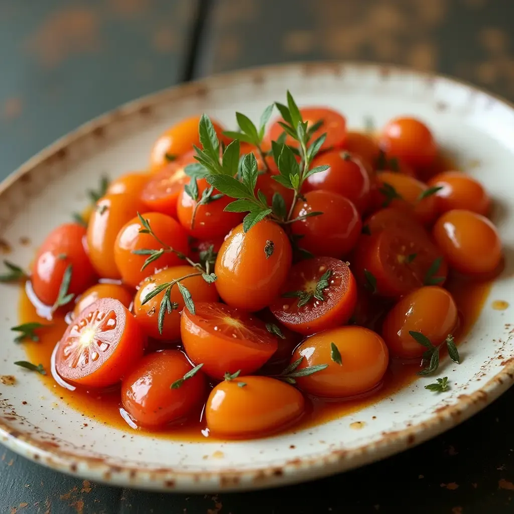 a photo of a traditional Greek dish from Crete, featuring dakos with fresh tomatoes and olive oil.