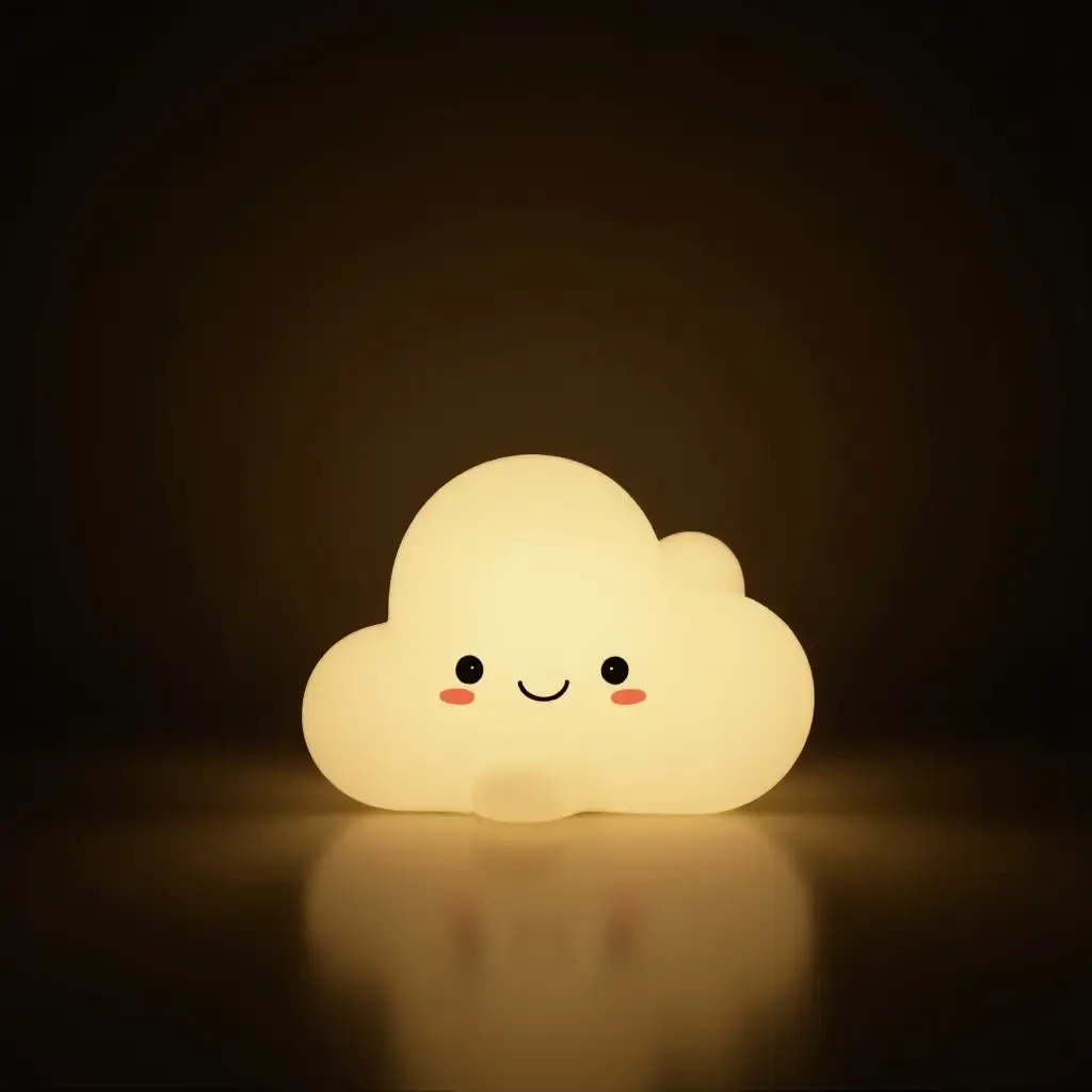 a photo of a whimsical cloud-shaped nightlight