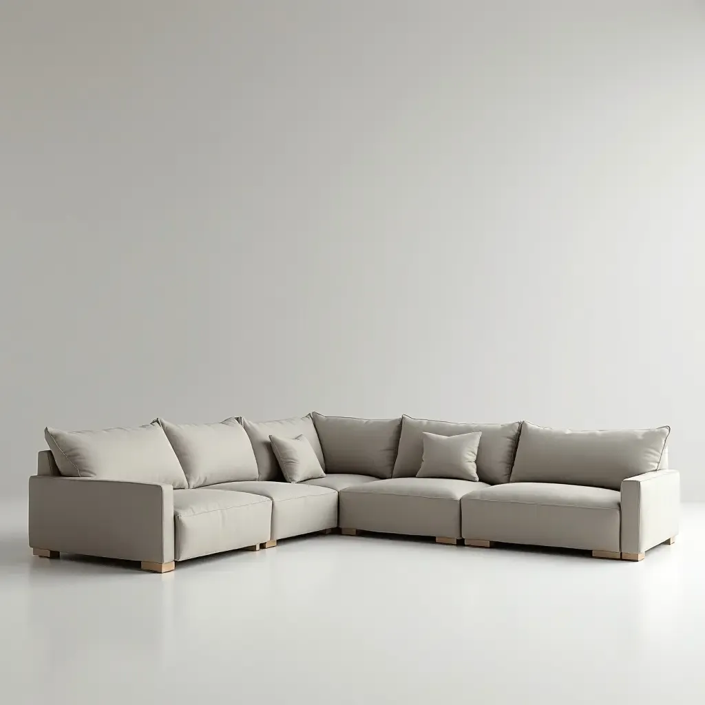 a photo of a modern sectional sofa with clean lines