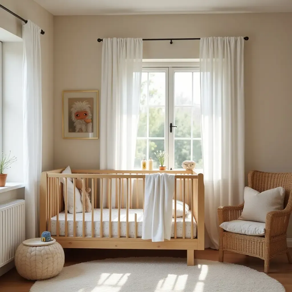 a photo of a nursery with a reading nook that encourages imagination