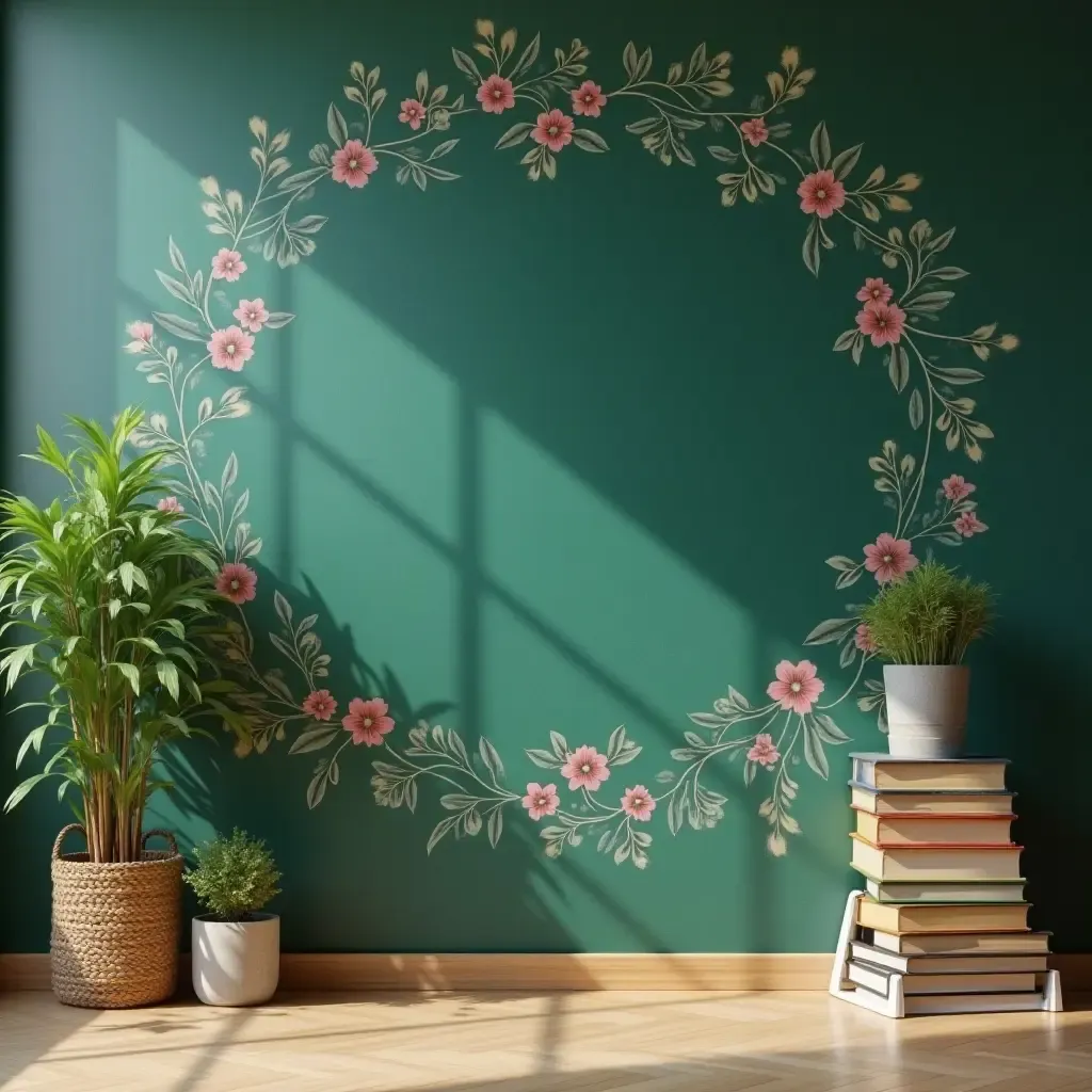 a photo of a bright and cheerful chalkboard wall