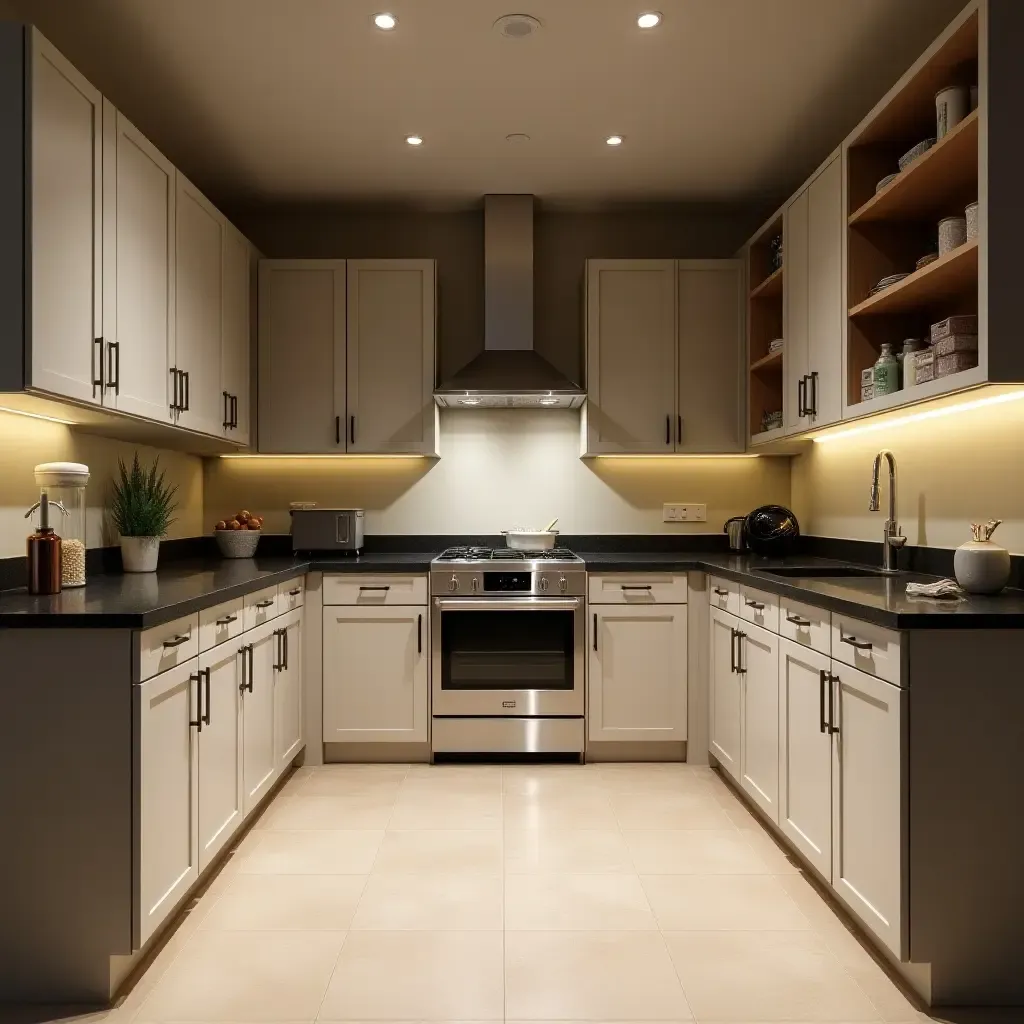 a photo of a basement transformed into a storage haven with cabinets