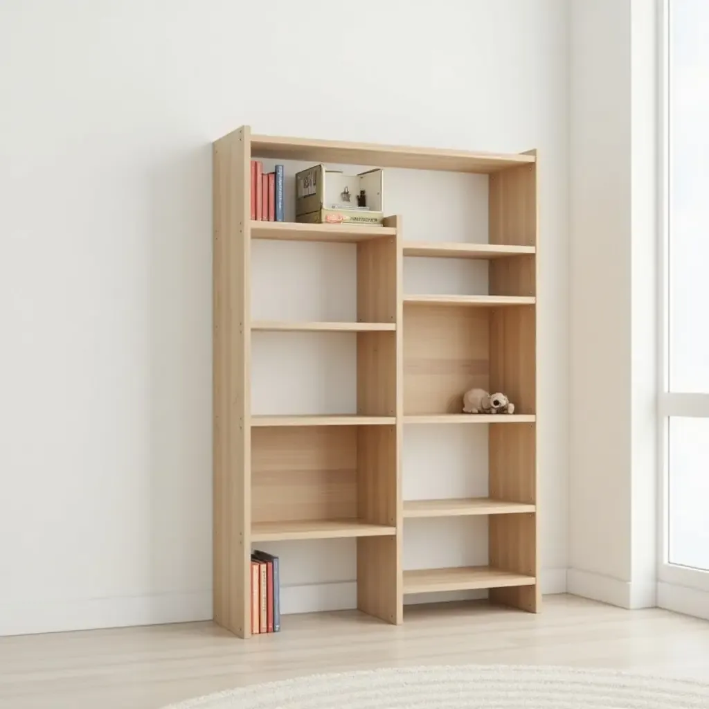 a photo of a modular shelf system that grows with your child