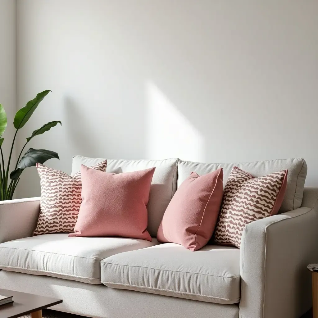 a photo of a stylish teen room featuring patterned throw pillows on a sofa